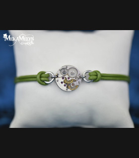 Bracelet Cuir Steampunk Alpha - Fait Main | MekaMelys