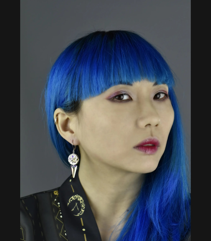 Boucles d'oreilles steampunk Spiky