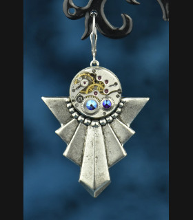 Boucles d'oreilles steampunk Art Déco Gatsby