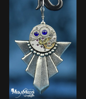 Boucles d'oreilles steampunk Art Déco Gatsby