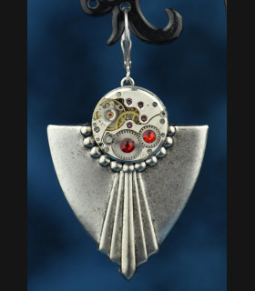 Boucles d'oreilles steampunk Art déco Cassandre