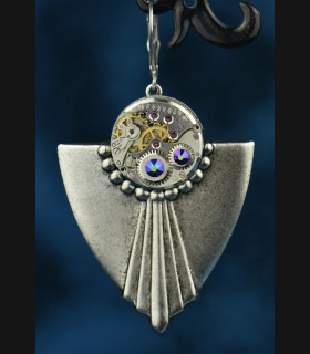 Boucles d'oreilles steampunk Art déco Cassandre