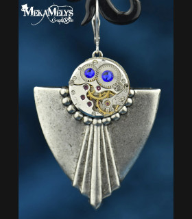Boucles d'oreilles steampunk Art déco Cassandre