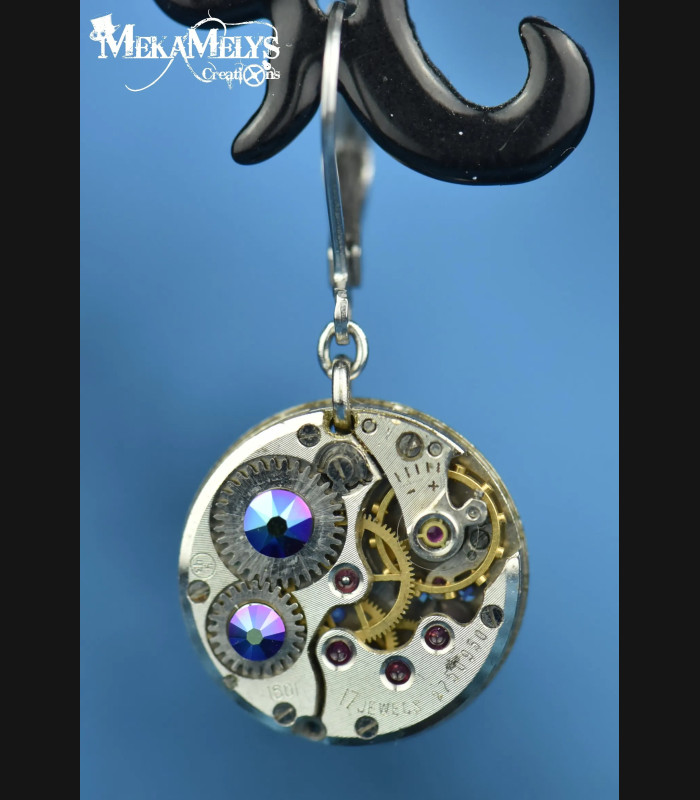 Boucles d'oreilles steampunk Simple minds
