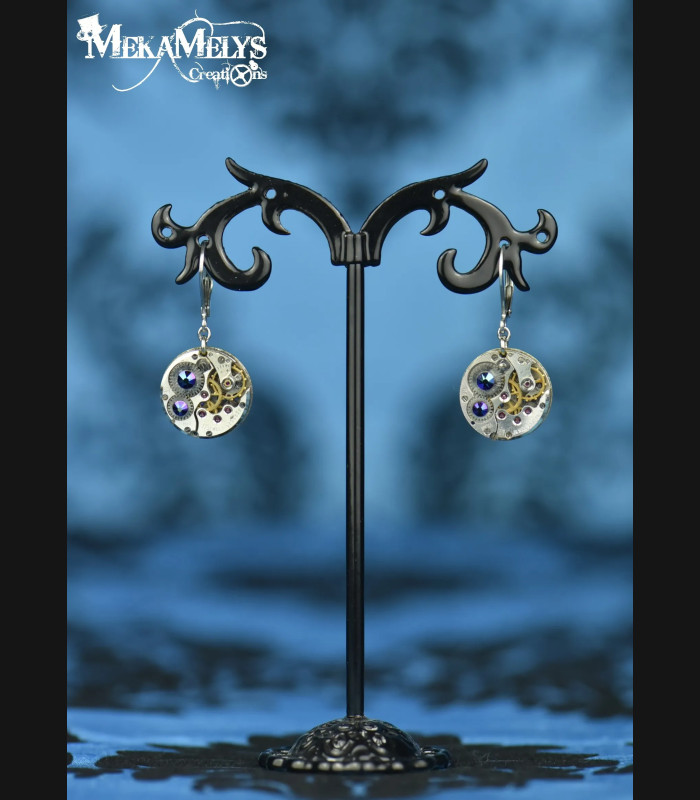 Boucles d'oreilles steampunk Simple minds