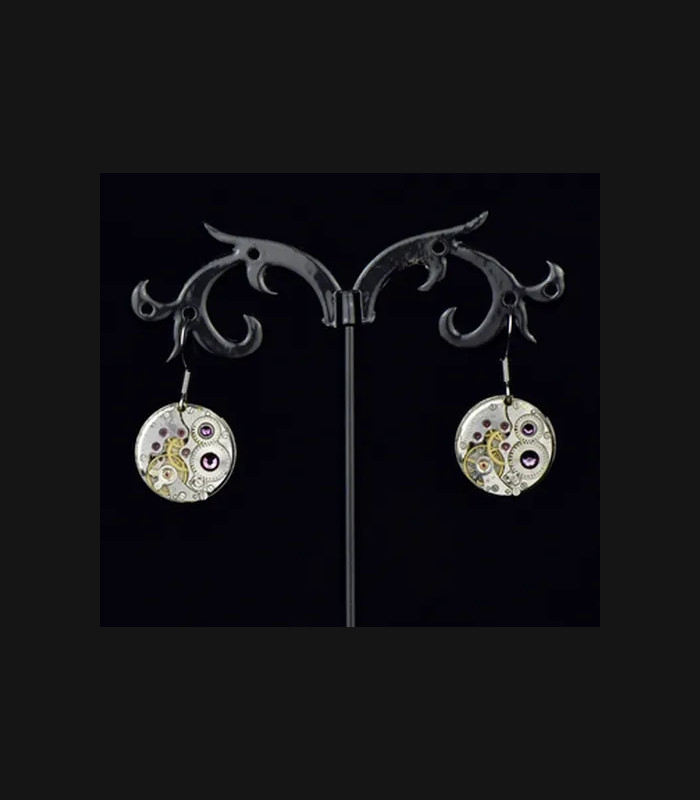 Boucles d'oreilles steampunk Simple minds