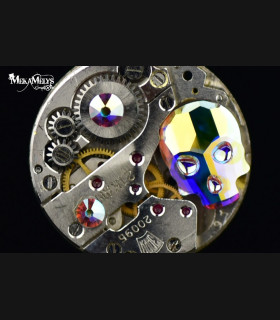 Boucles d'oreilles steampunk Memento mori