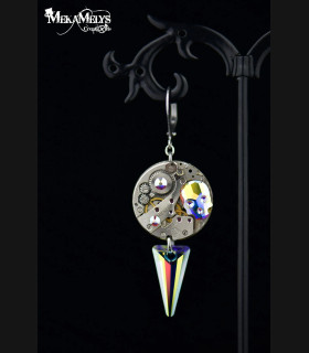 Boucles d'oreilles steampunk Memento mori
