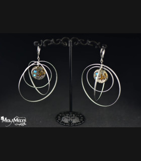 Boucles d'oreilles orignales steampunk Atomic