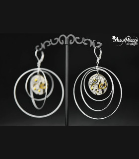 Boucles d'oreilles orignales steampunk Atomic