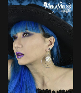 Boucles d'oreilles steampunk atomique