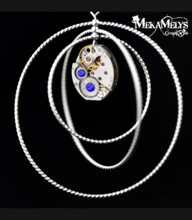 Boucles d'oreilles orignales steampunk Atomic