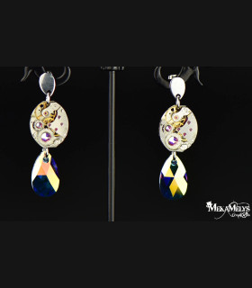 Boucles d'oreilles steampunk Moon Drop