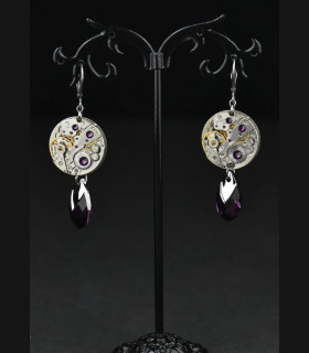 Boucles d'oreilles steampunk Moon Drop