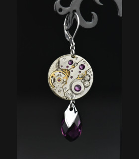 Boucles d'oreilles steampunk Moon Drop