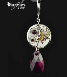 Boucles d'oreilles steampunk Moon Drop