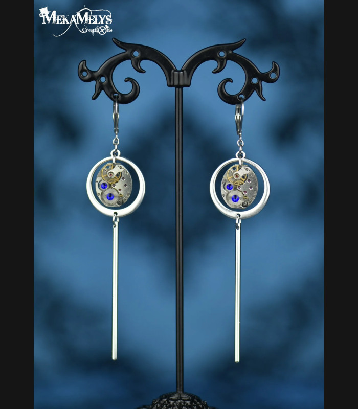 Boucles d'oreilles originales steampunk Pendulum