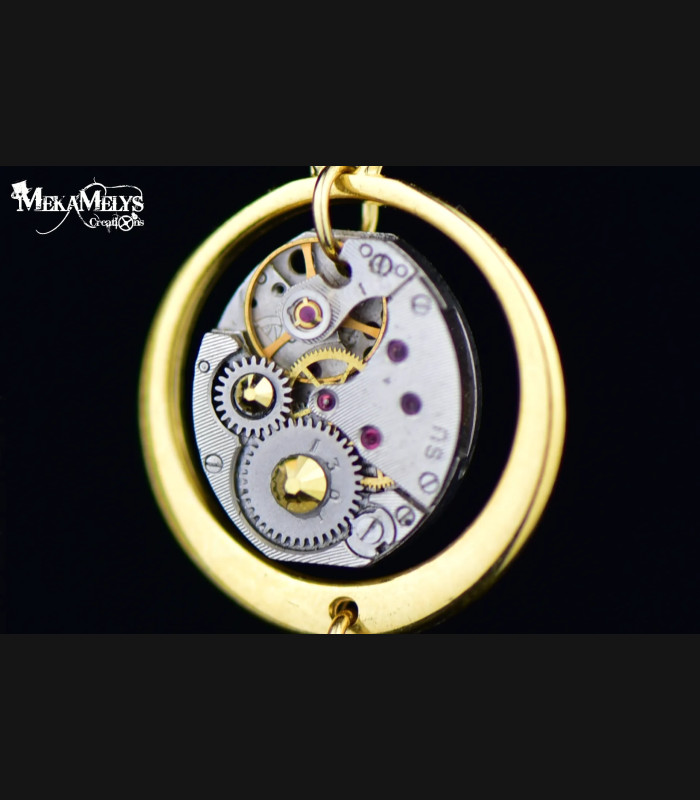 Boucles d'oreilles originales steampunk Pendulum