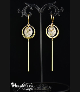 Boucles d'oreilles originales steampunk Pendulum