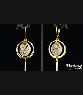 Boucles d'oreilles originales steampunk Pendulum