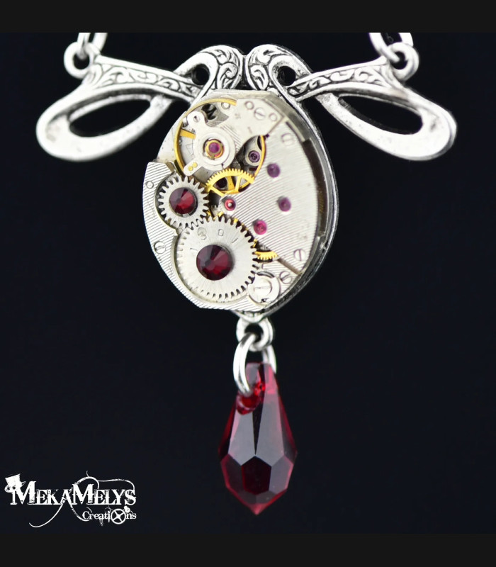 Boucles d'oreilles steampunk Art nouveau Slavia