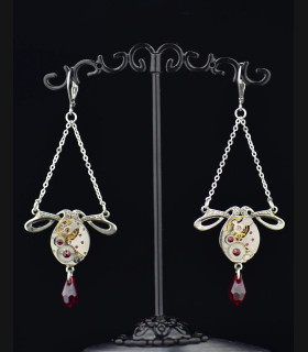 Boucles d'oreilles steampunk Art nouveau Slavia