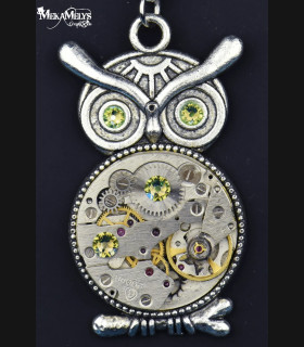 Collier Steampunk Hibou Otus | MekaMelys