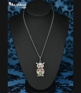 Collier Steampunk Hibou Otus | MekaMelys