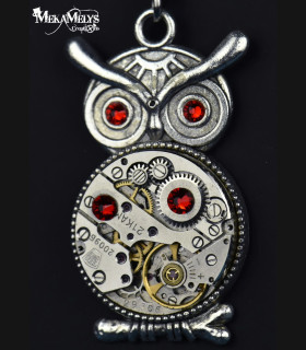 Collier Steampunk Hibou Otus | MekaMelys