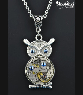Collier Steampunk Hibou Otus | MekaMelys