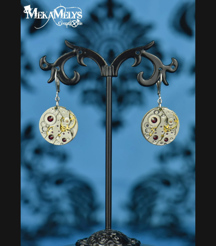 Boucles d'oreilles steampunk Simple minds