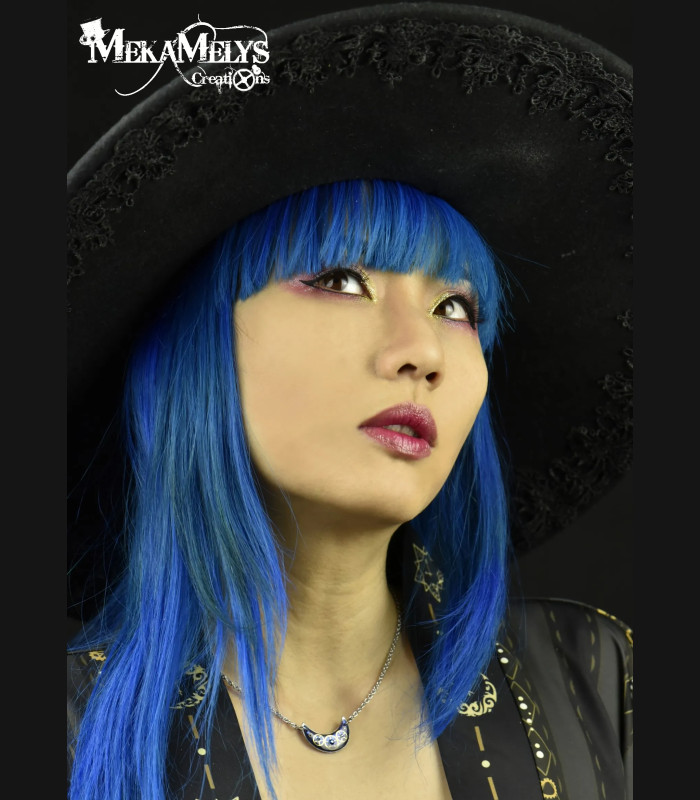 Collier Steampunk Luna - Bijou Artisanal | MekaMelys