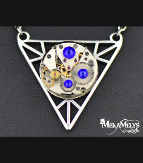 Collier géométrique steampunk Wiccan