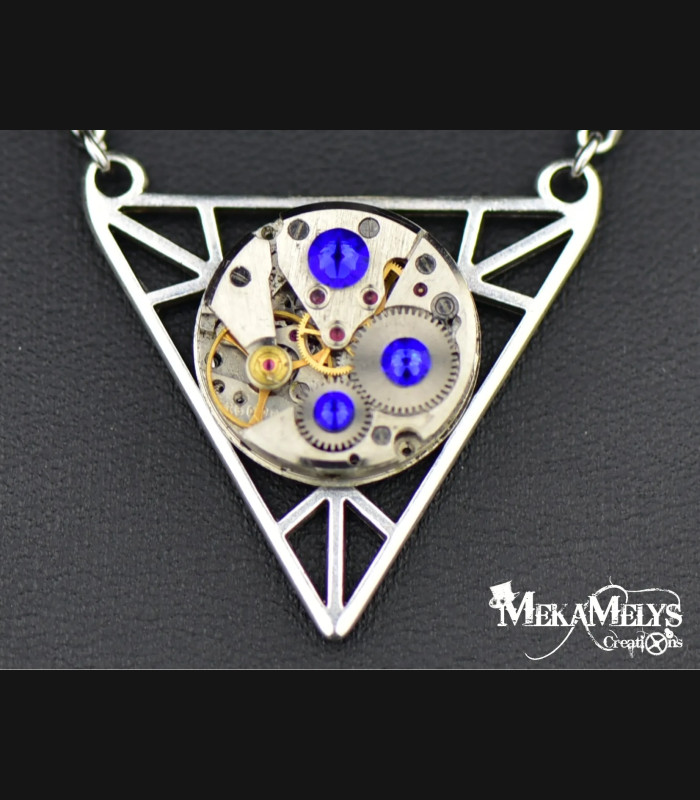 Collier géométrique steampunk Wiccan