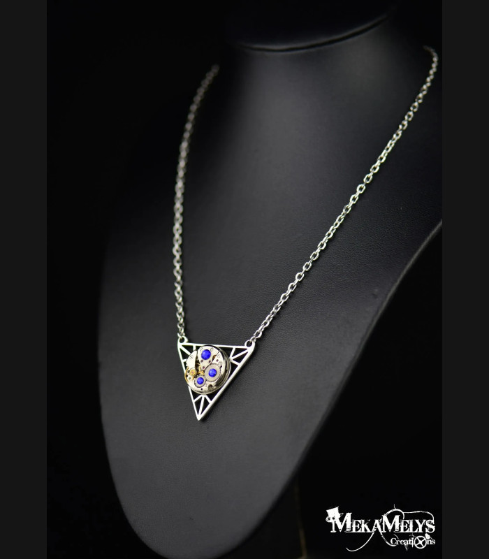 Collier géométrique steampunk Wiccan