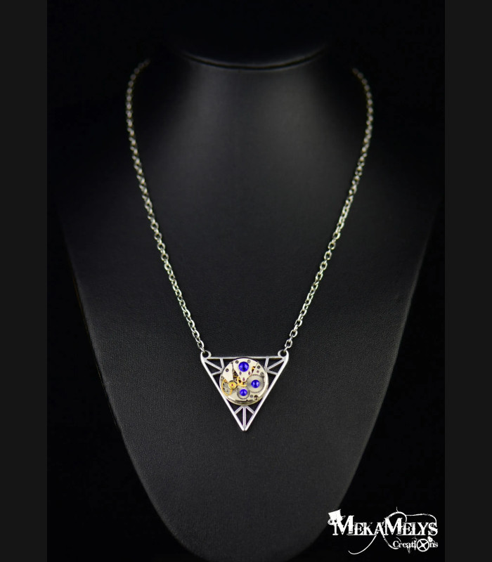 Collier géométrique steampunk Wiccan