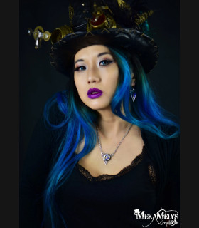 Collier géométrique steampunk Wiccan