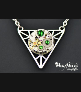 Collier géométrique steampunk Wiccan