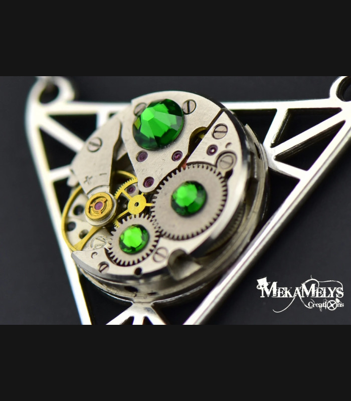 Collier géométrique steampunk Wiccan