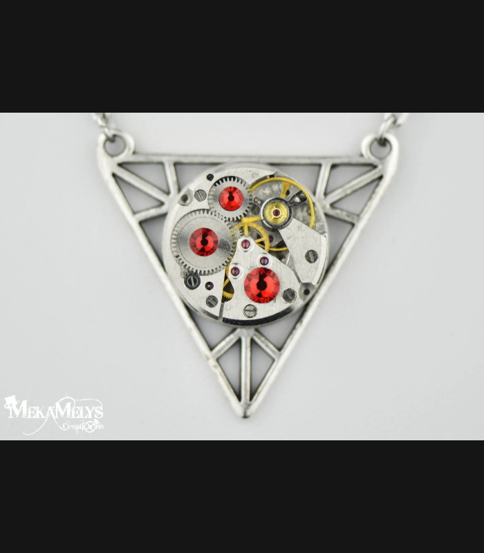 Collier géométrique steampunk Wiccan