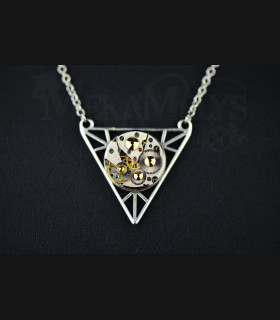 Collier géométrique steampunk Wiccan