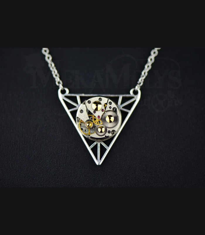 Collier géométrique steampunk Wiccan