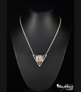 Collier géométrique steampunk Wiccan