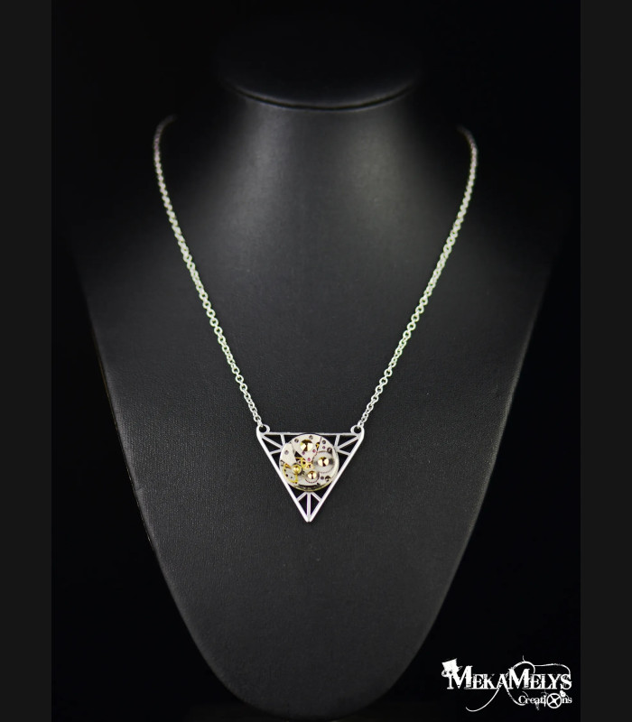 Collier géométrique steampunk Wiccan