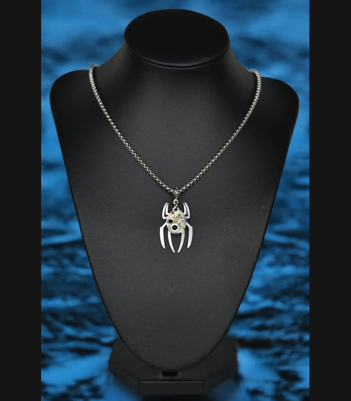 Collier steampunk araignée
