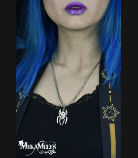 Collier original steampunk Arachnée bijou mécanique