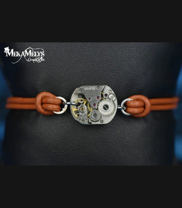 Bracelet Steampunk Atlas - Bijou Mecanique | MekaMelys