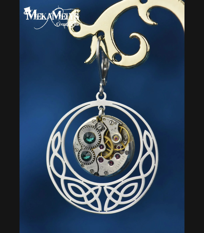 Boucles d'oreilles Elfiques Celtiques Steampunk