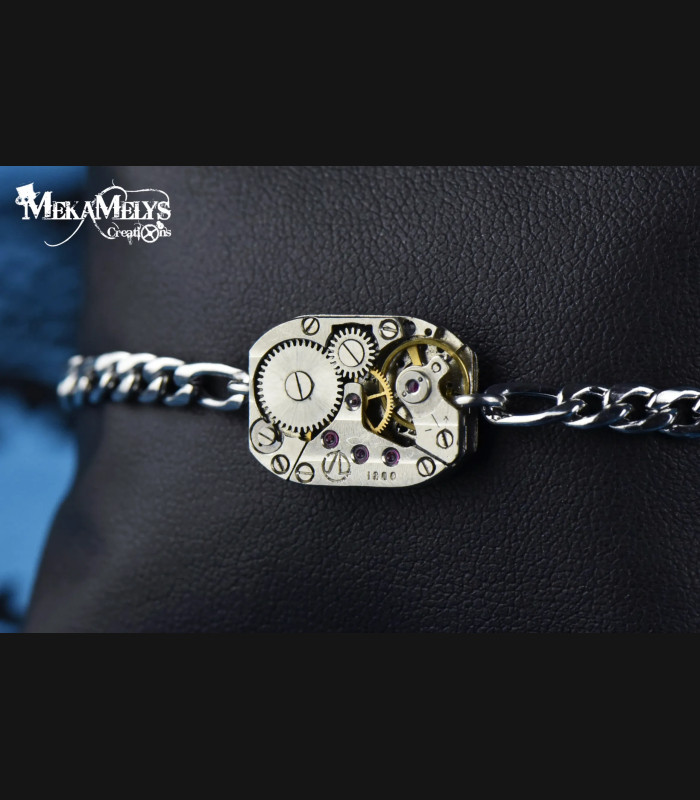 Bracelet Steampunk original Hélios | MekaMelys