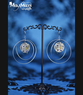 Boucles d'oreilles orignales steampunk Atomic